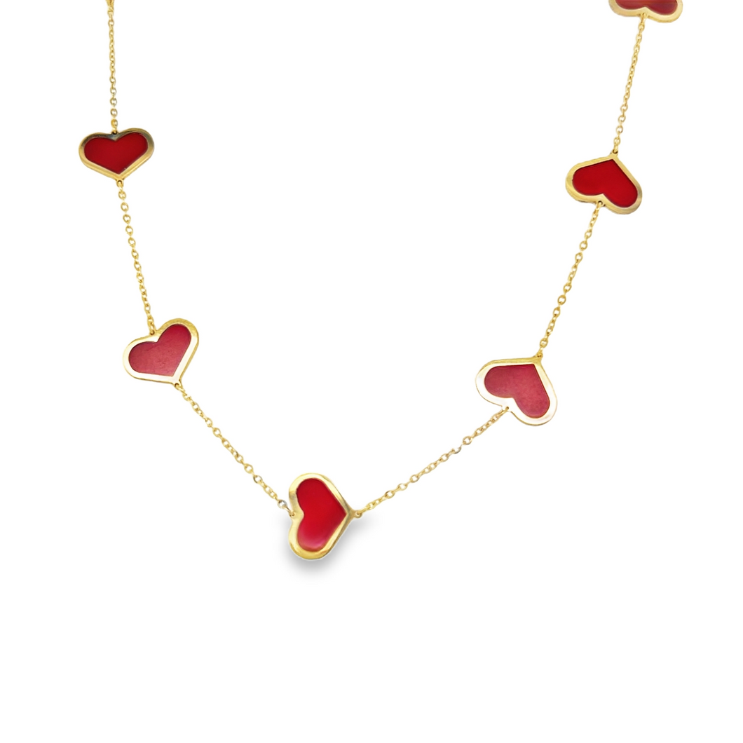 14kg Large Cornelian Heart Necklace