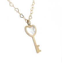 Load image into Gallery viewer, 14kg Mother of Pearl Key Pendant
