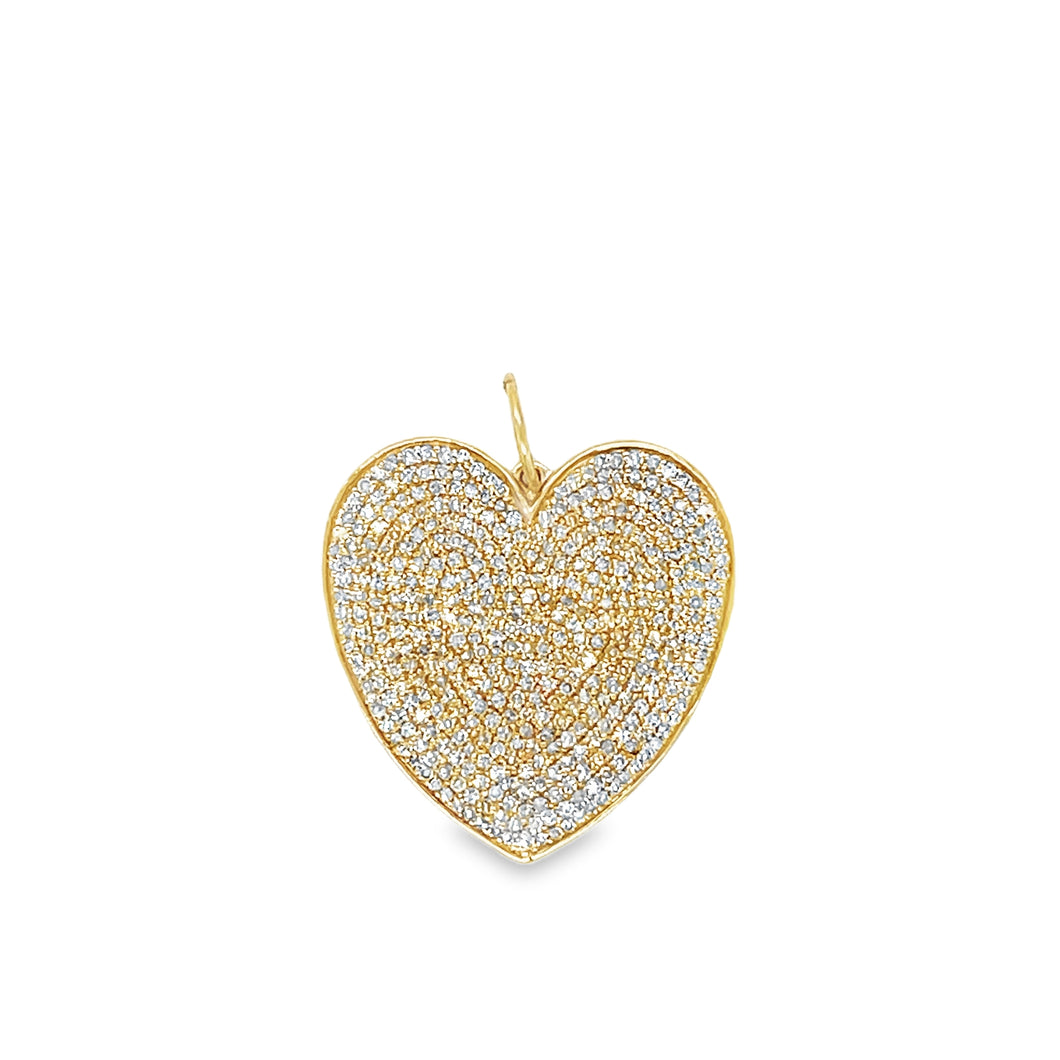 14kg and White Diamond Heart Pendant