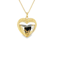 Load image into Gallery viewer, 14kg Puffy Heart Pendant on rolo chain
