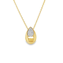 Load image into Gallery viewer, 14kg Large Tear Drop Necklace with Diamonds
