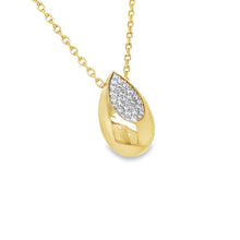 Load image into Gallery viewer, 14kg Large Tear Drop Necklace with Diamonds
