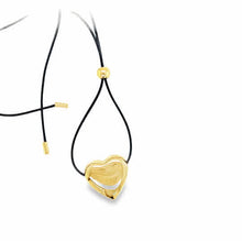 Load image into Gallery viewer, 14k gold Dipped Heart on the rope
