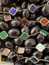 Load image into Gallery viewer, Quatrefoil Semi Precious Stone Bracelet
