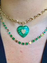 Load image into Gallery viewer, 14kg Green Malachite and Diamond Heart
