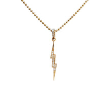 Load image into Gallery viewer, 14kg and Diamond Lightening Bolt Necklace
